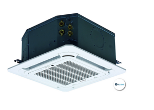 KAYSUN -  KFC-CI-4T-500D1 - Cassette 4 voies 600x600 mm 4 tubes à eau pour chaud et froid (inclus façade KCI-ART FLUX W + commande infrarouge KID-05 S)