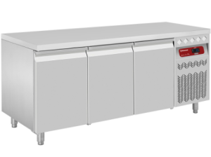 DT178/R2 Table frigorifique ventilée, 3 portes GN 1/1, 405 Lit.